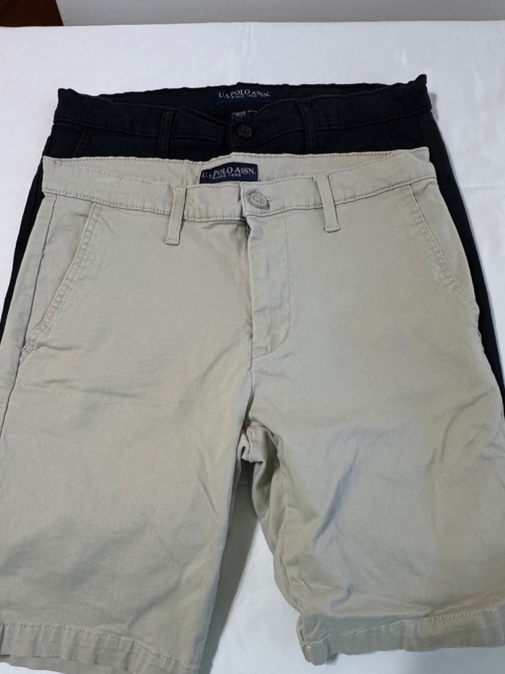U.S. Polo Assn. Khaki Tan Chino Short Size W32 Preppy Combo Of 2 Short